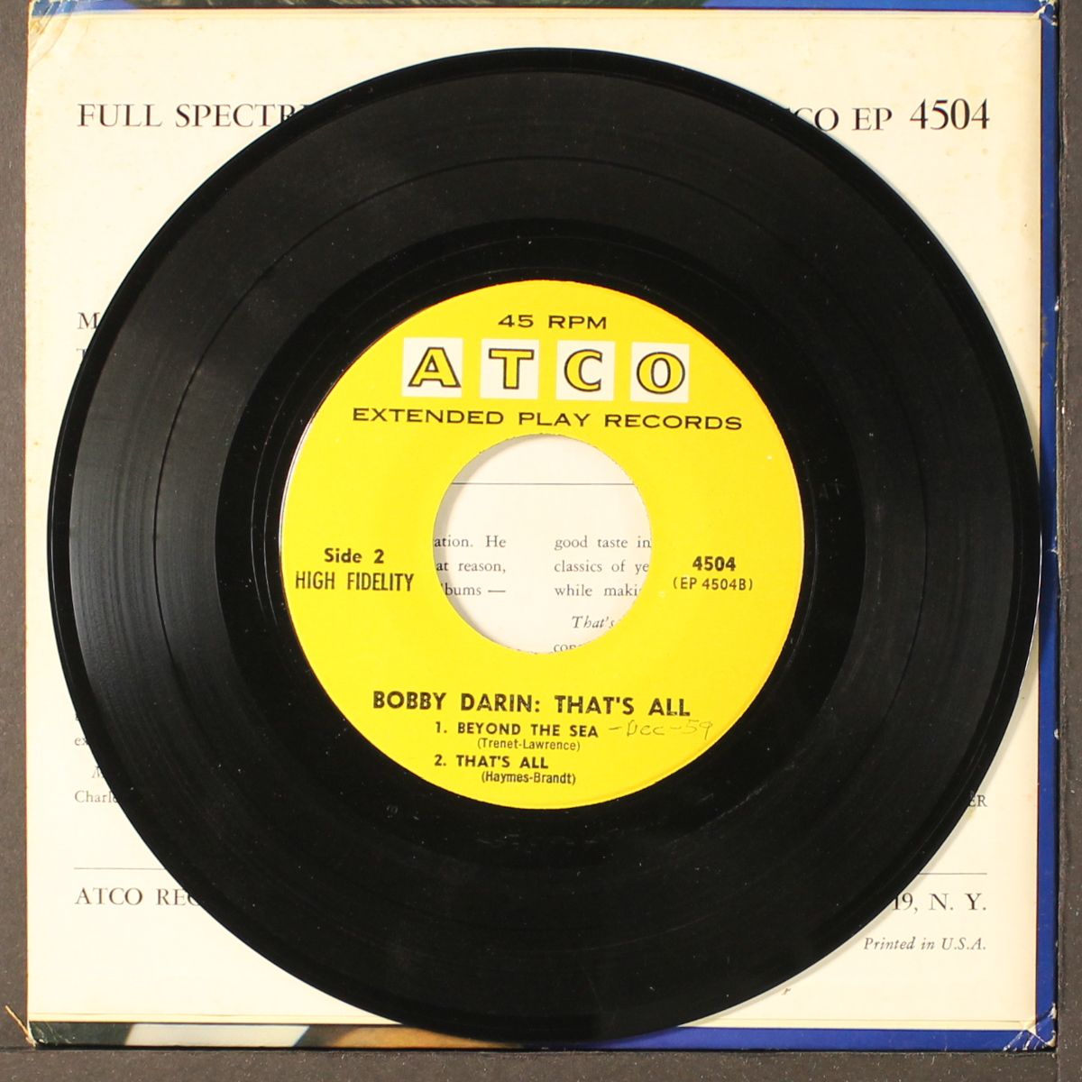 that's all by BOBBY DARIN