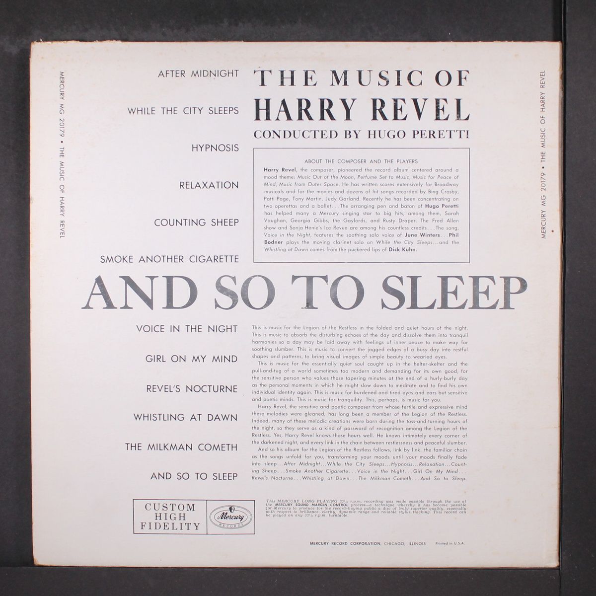 and so to sleep by HUGO PERETTI