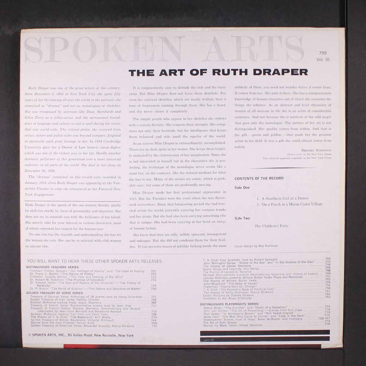 the art of ruth draper, vol. 3 by RUTH DRAPER