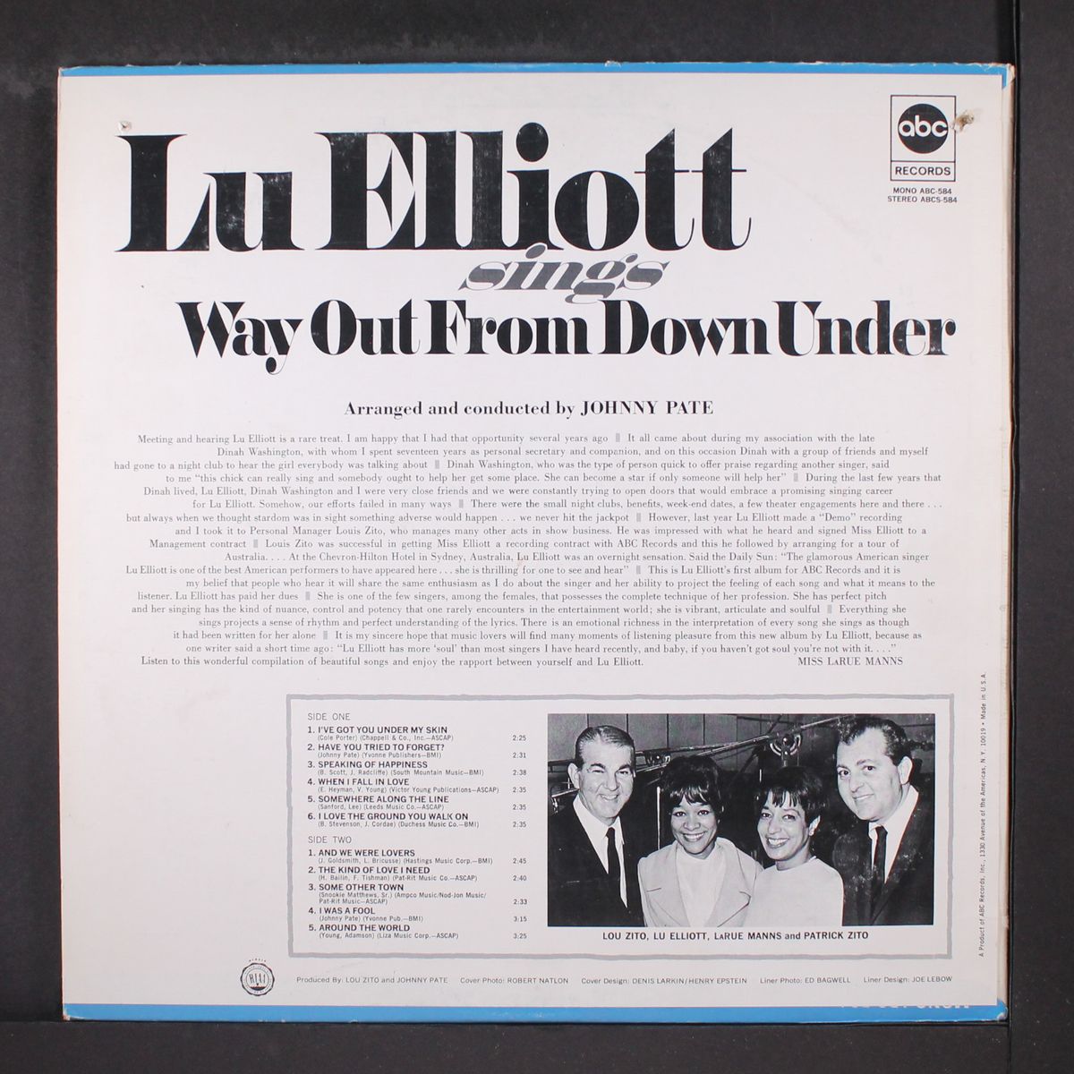 way out from down under by LU ELLIOTT