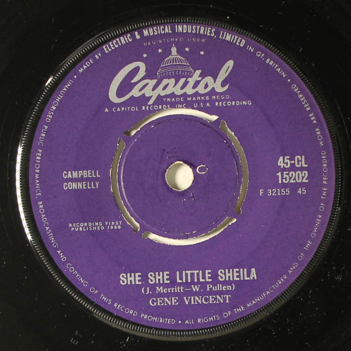 she she little sheila / hot dollar by GENE VINCENT