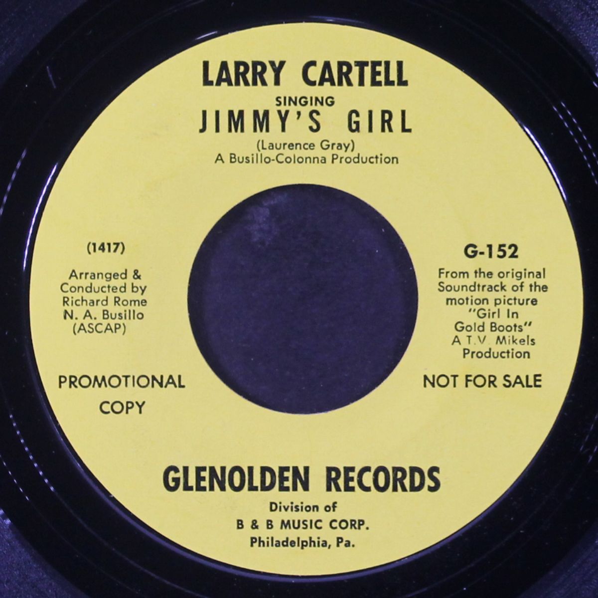 girl in gold boots / jimmy's girl by LARRY CARTELL