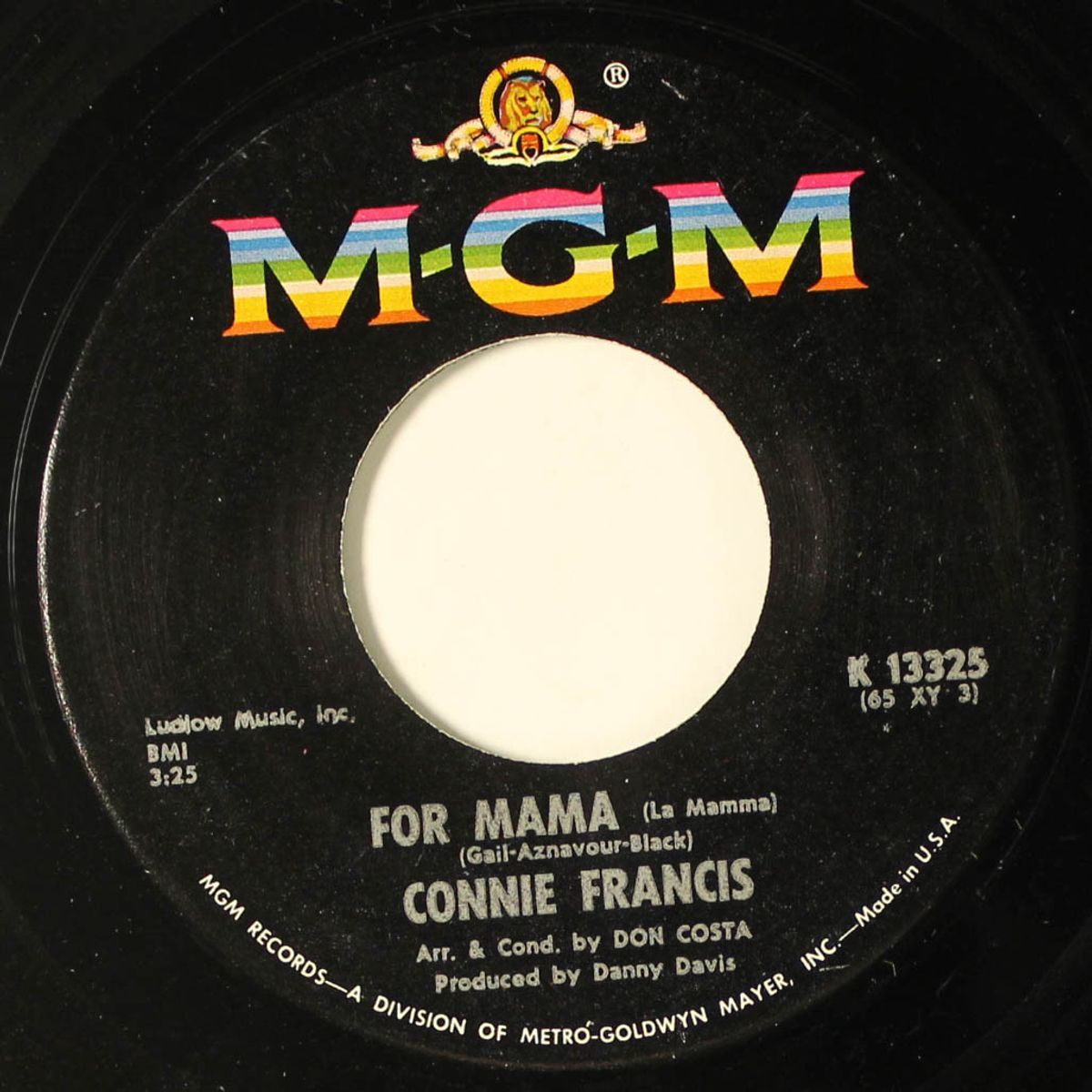 for mama by CONNIE FRANCIS