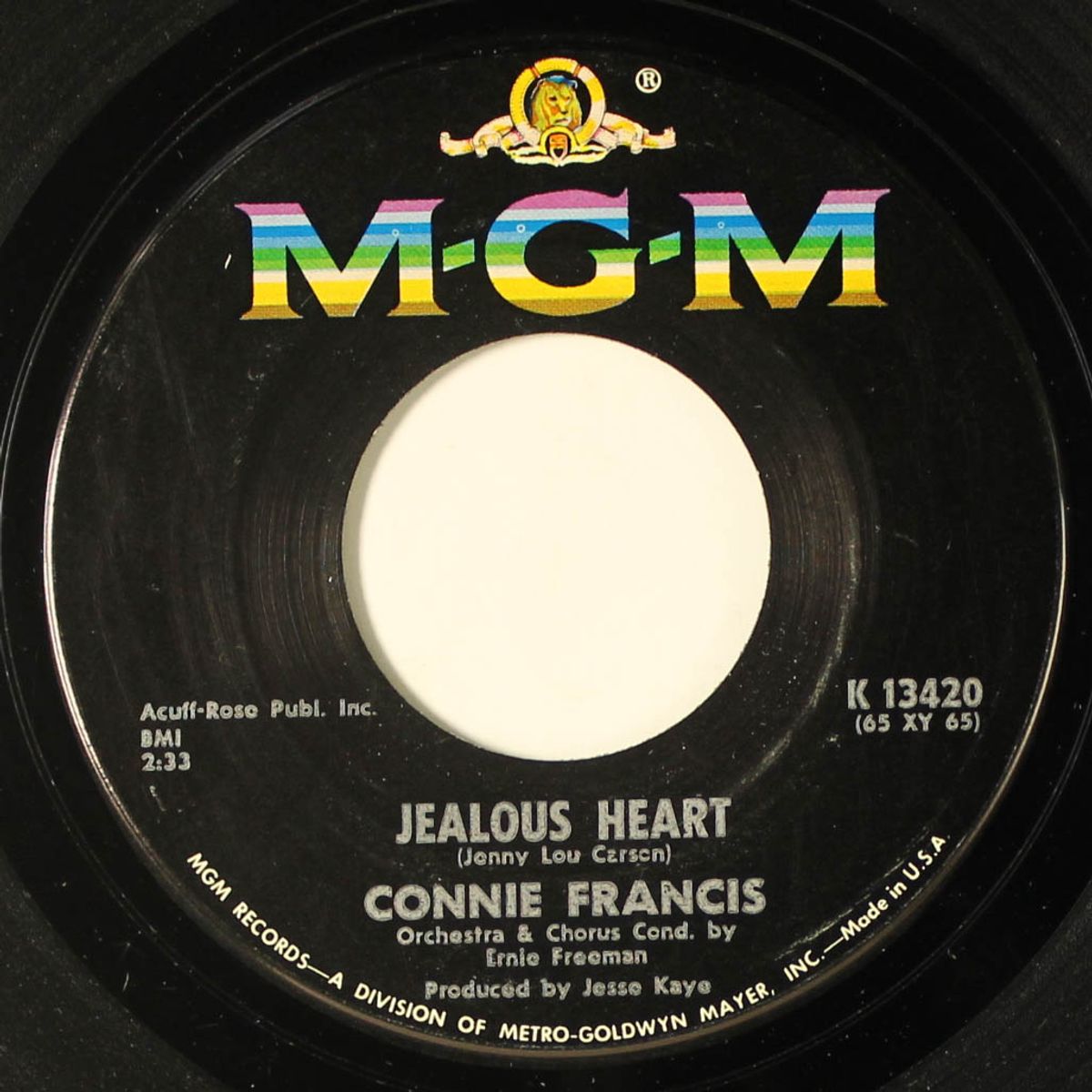 jealous heart by CONNIE FRANCIS