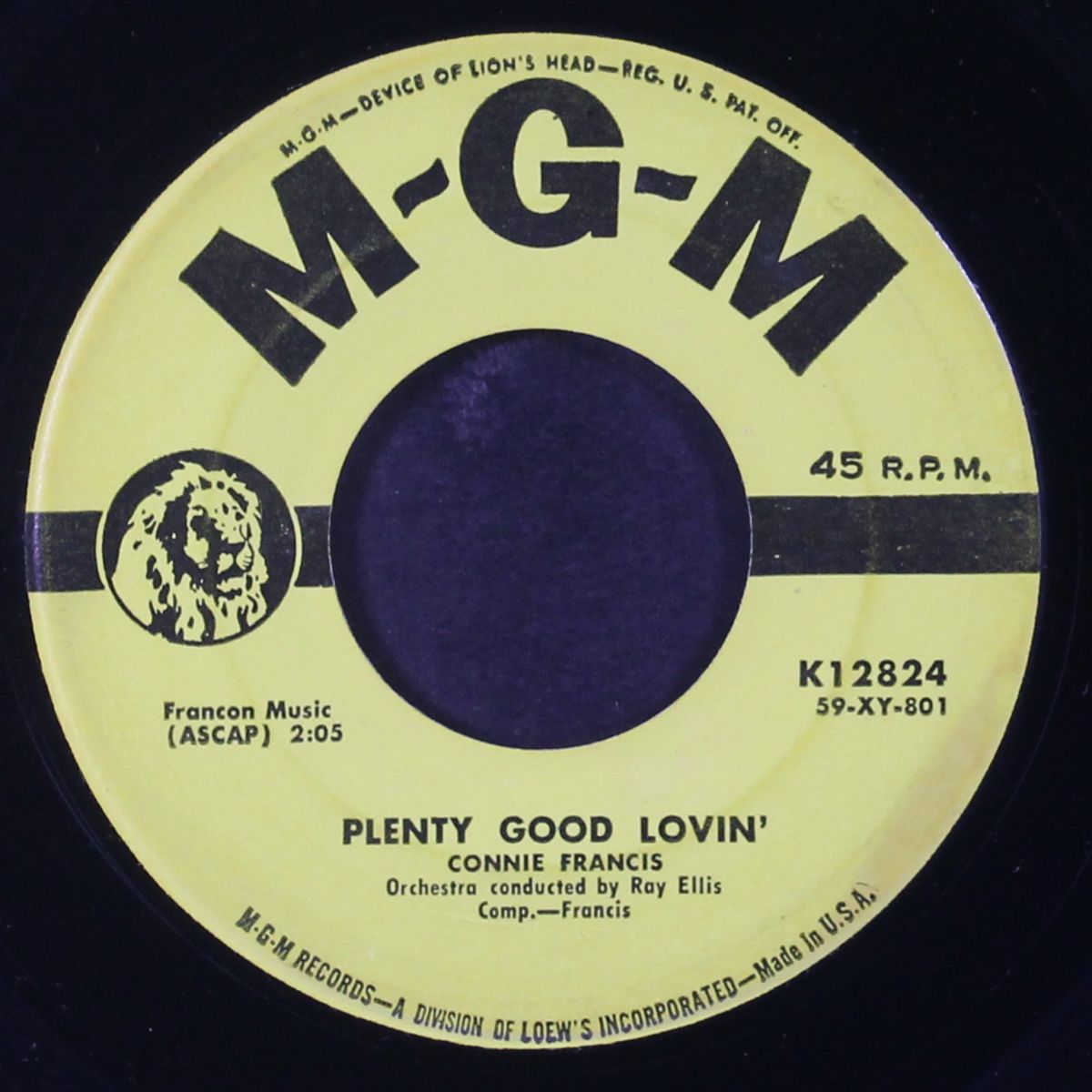 you're gonna miss me / plenty good lovin' by CONNIE FRANCIS