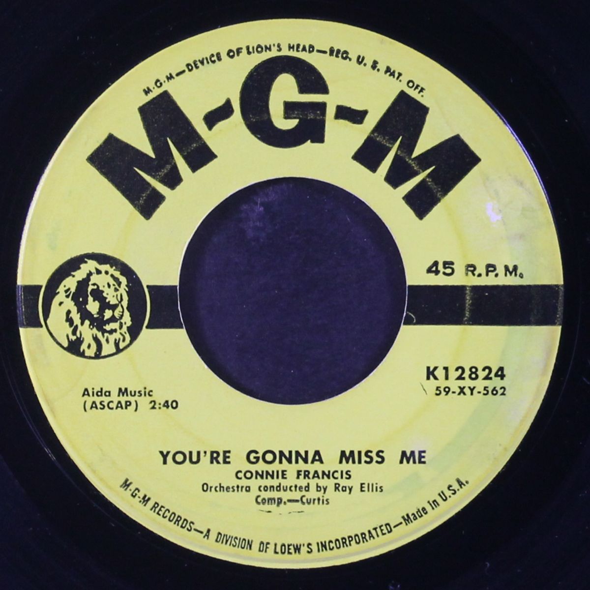 you're gonna miss me / plenty good lovin' by CONNIE FRANCIS
