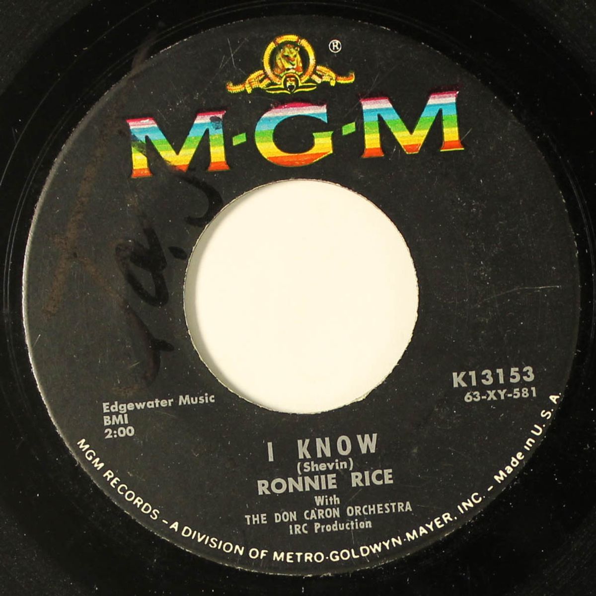 i know / who's the new girl by RONNIE RICE