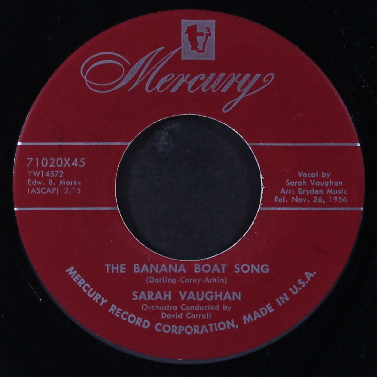 the banana boat song by SARAH VAUGHAN