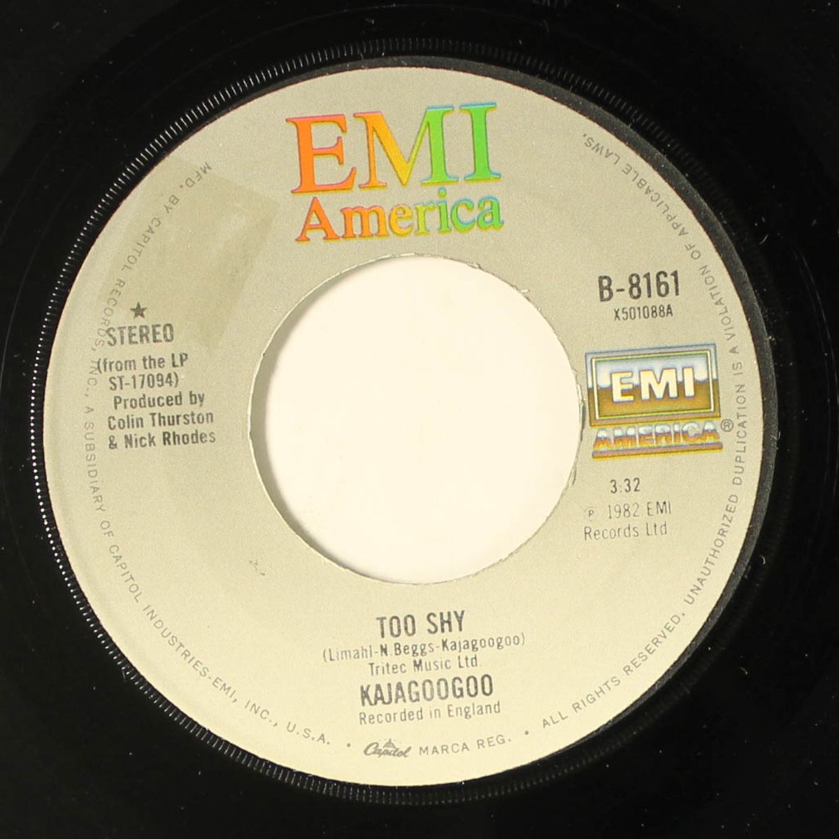 too shy / take another view by KAJAGOOGOO
