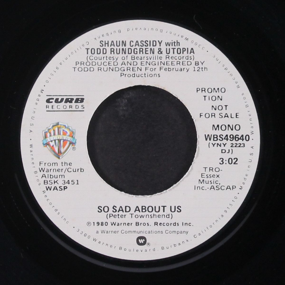so sad about us / mono by SHAUN CASSIDY