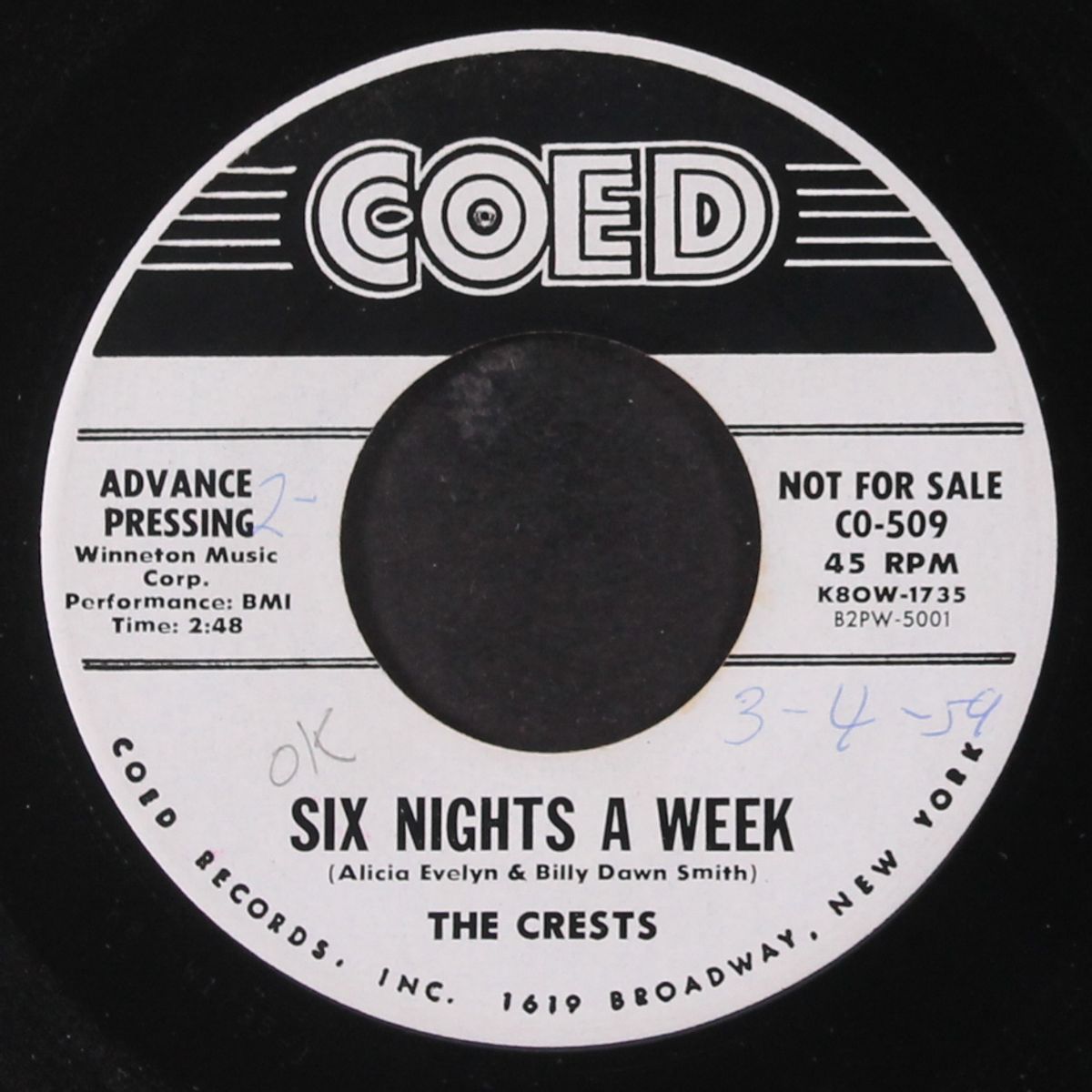 six nights a week / i do by CRESTS