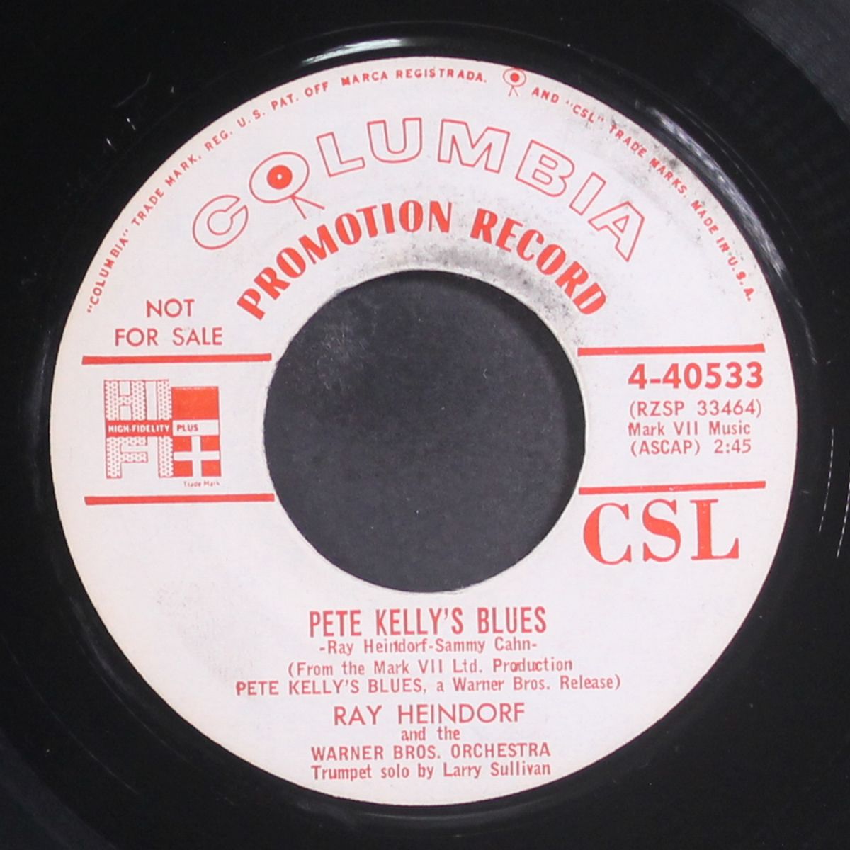 pete kelly's blues / i never knew by RAY HEINDORF