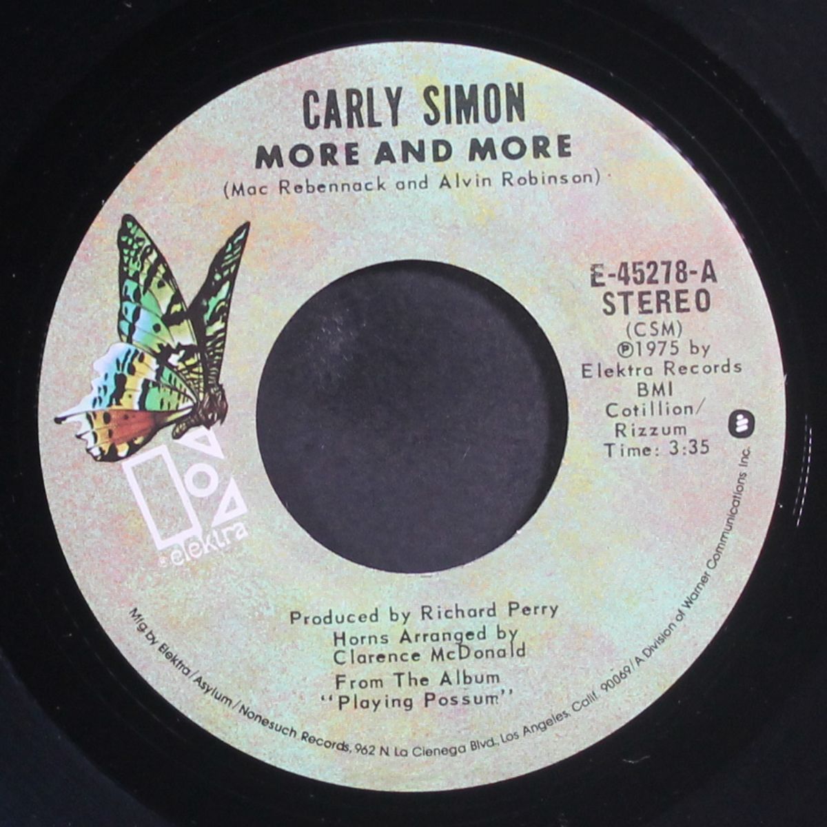 more and more / love out in the street by CARLY SIMON