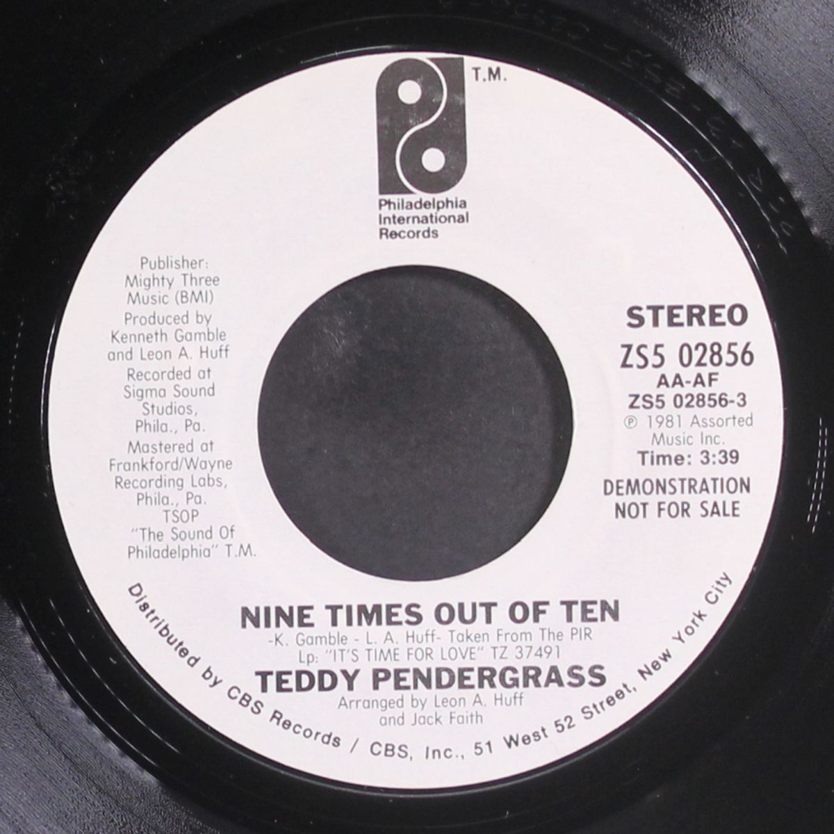 nine times out of ten / same by TEDDY PENDERGRASS