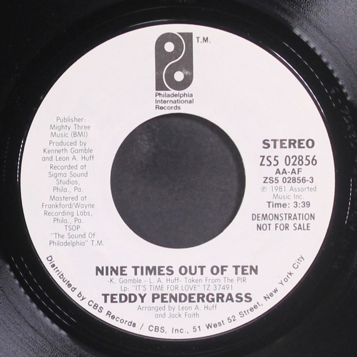 nine times out of ten / same by TEDDY PENDERGRASS