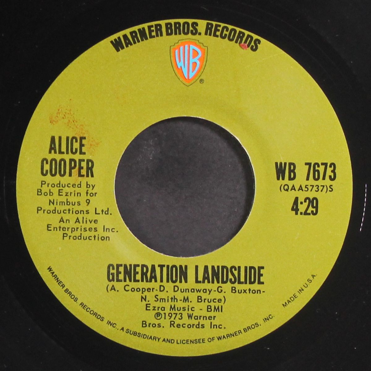 hello hurray / generation landslide by ALICE COOPER