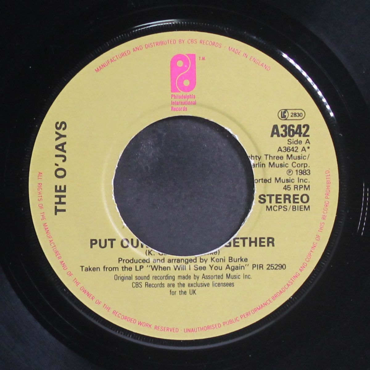 put our heads together / a letter to my friends by O'JAYS