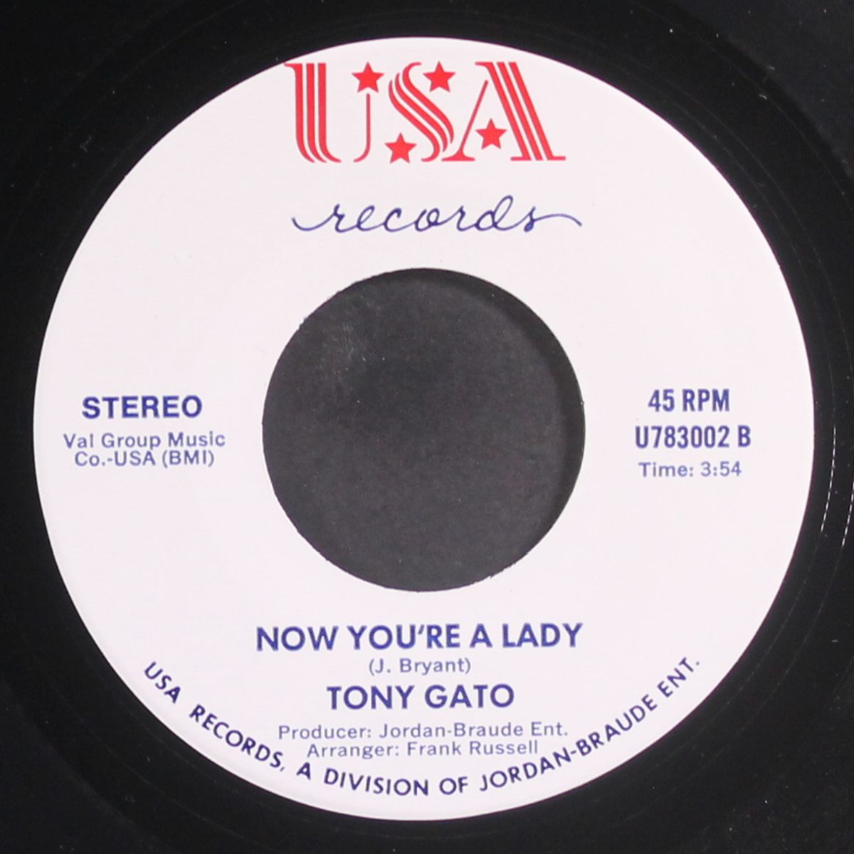 now you're a lady / borrowed time by TONY GATO