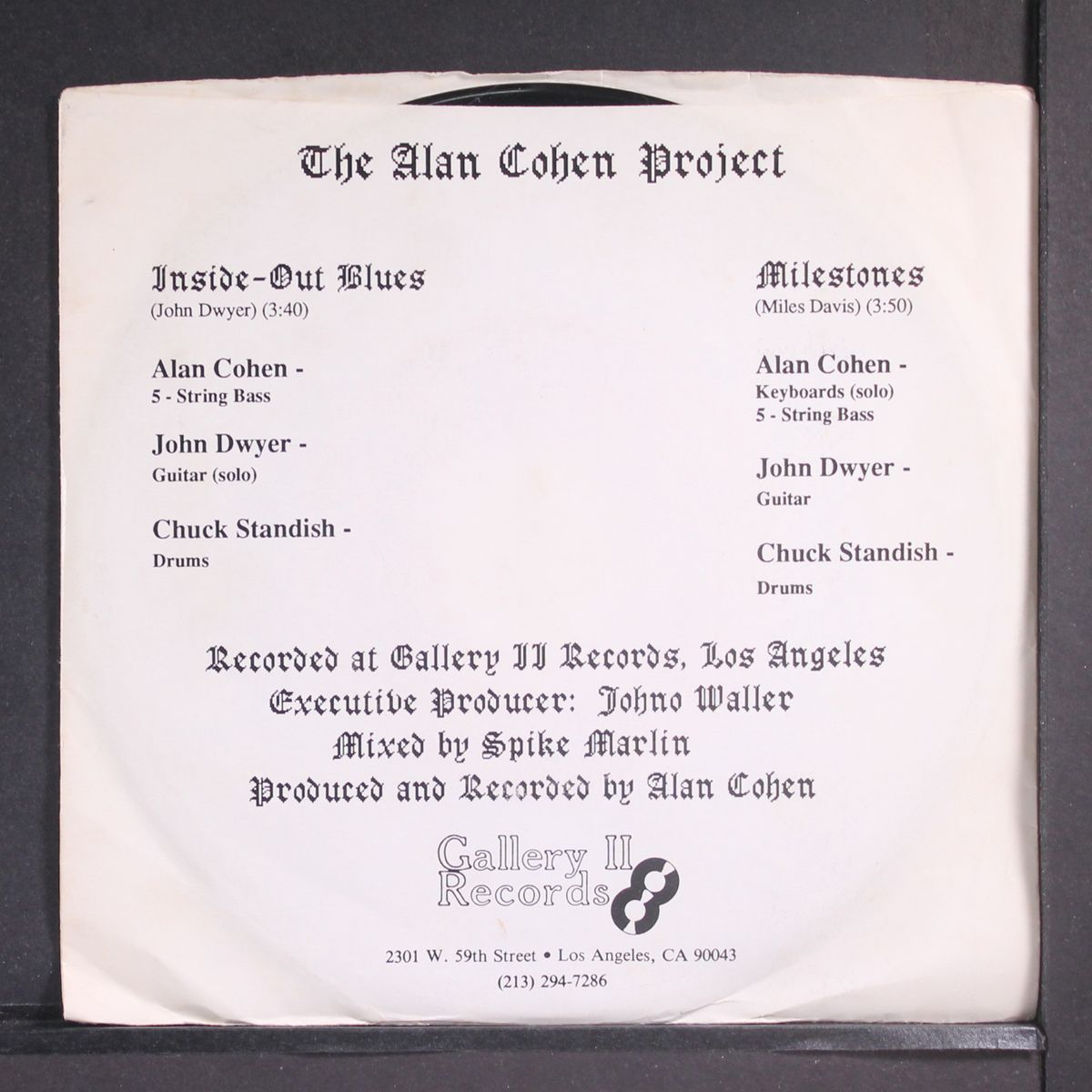 inside out blues / milestones by ALAN COHEN