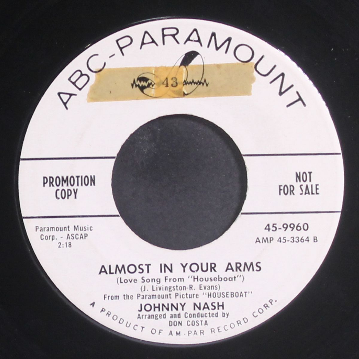 almost in your arms by JOHNNY NASH