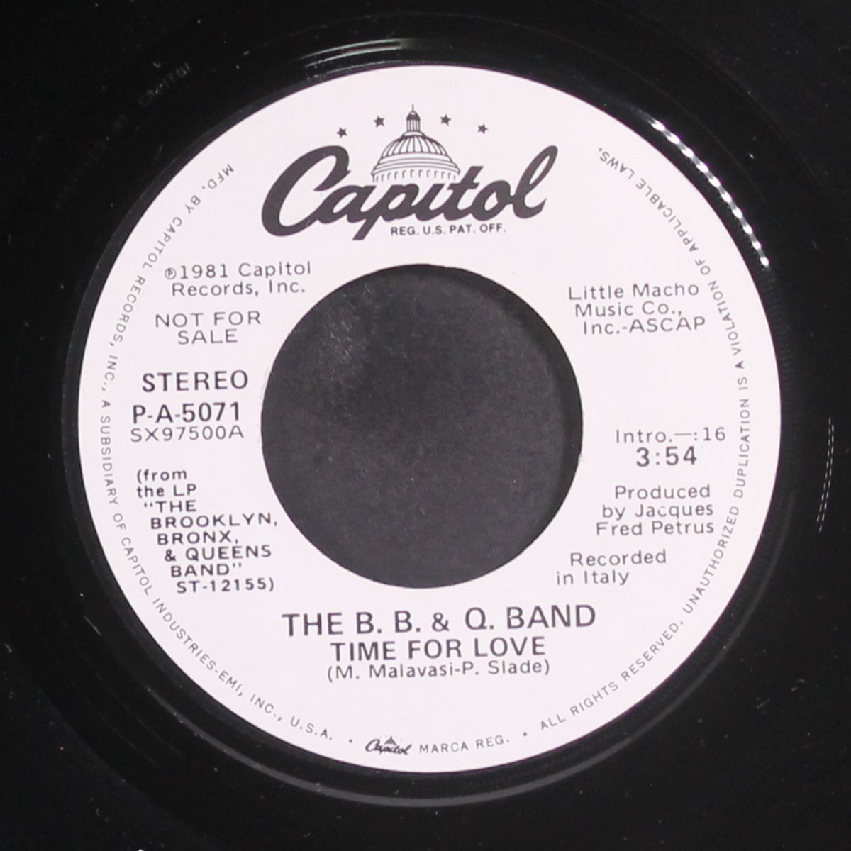 time for love / same by B.B. & Q. BAND