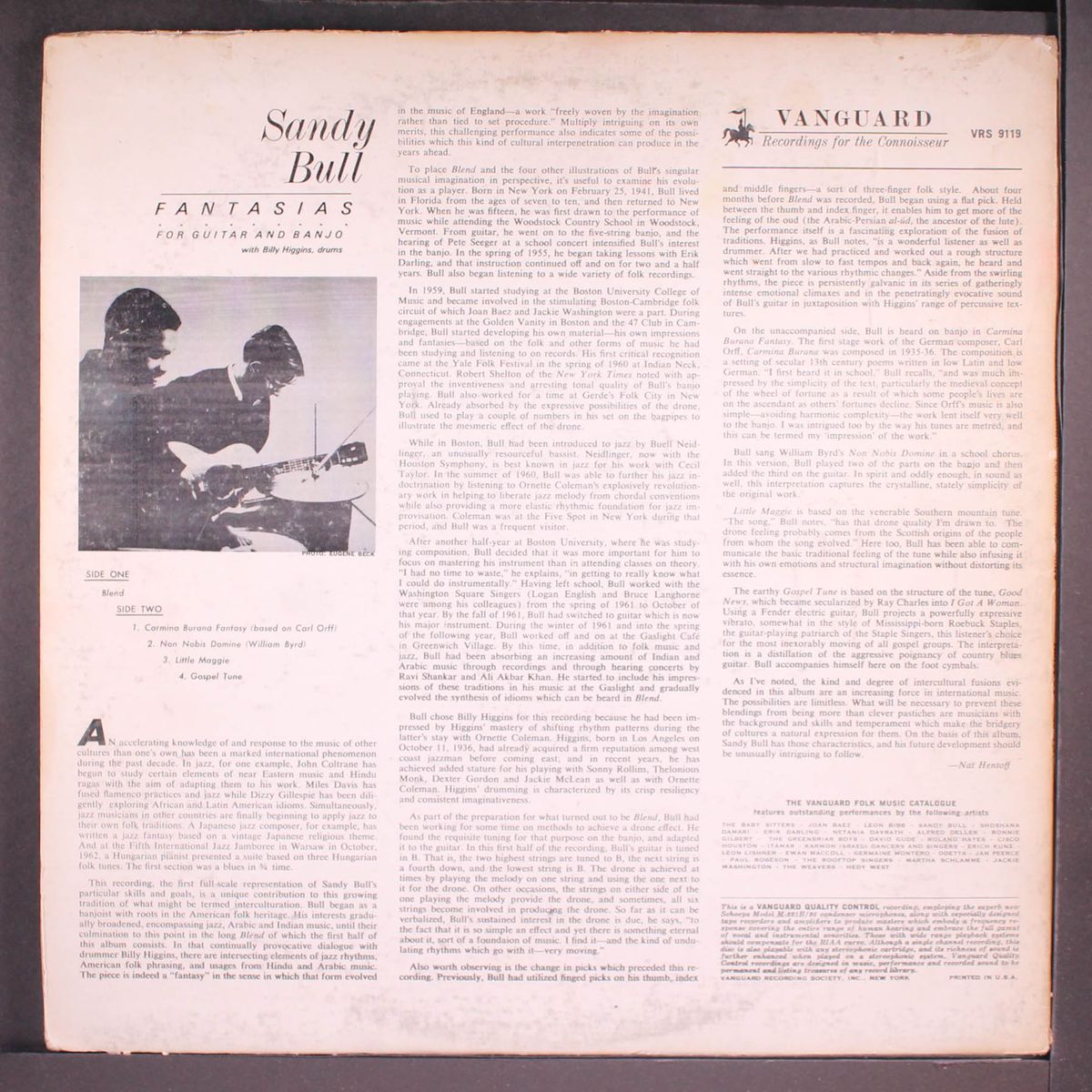 fantasias for guitar and banjo by SANDY BULL