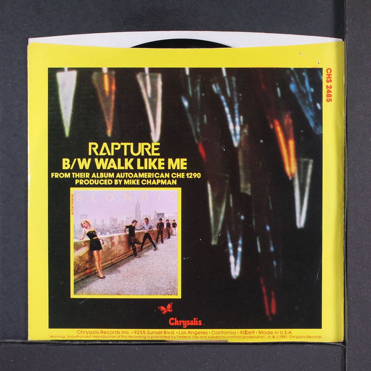 rapture / walk like me by BLONDIE