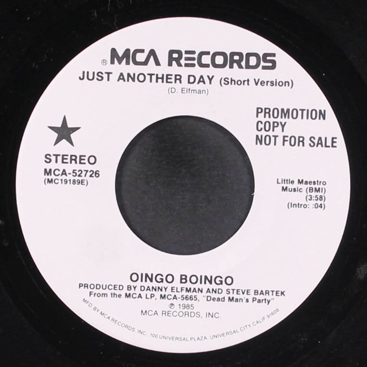 just another day / dead man's party by OINGO BOINGO