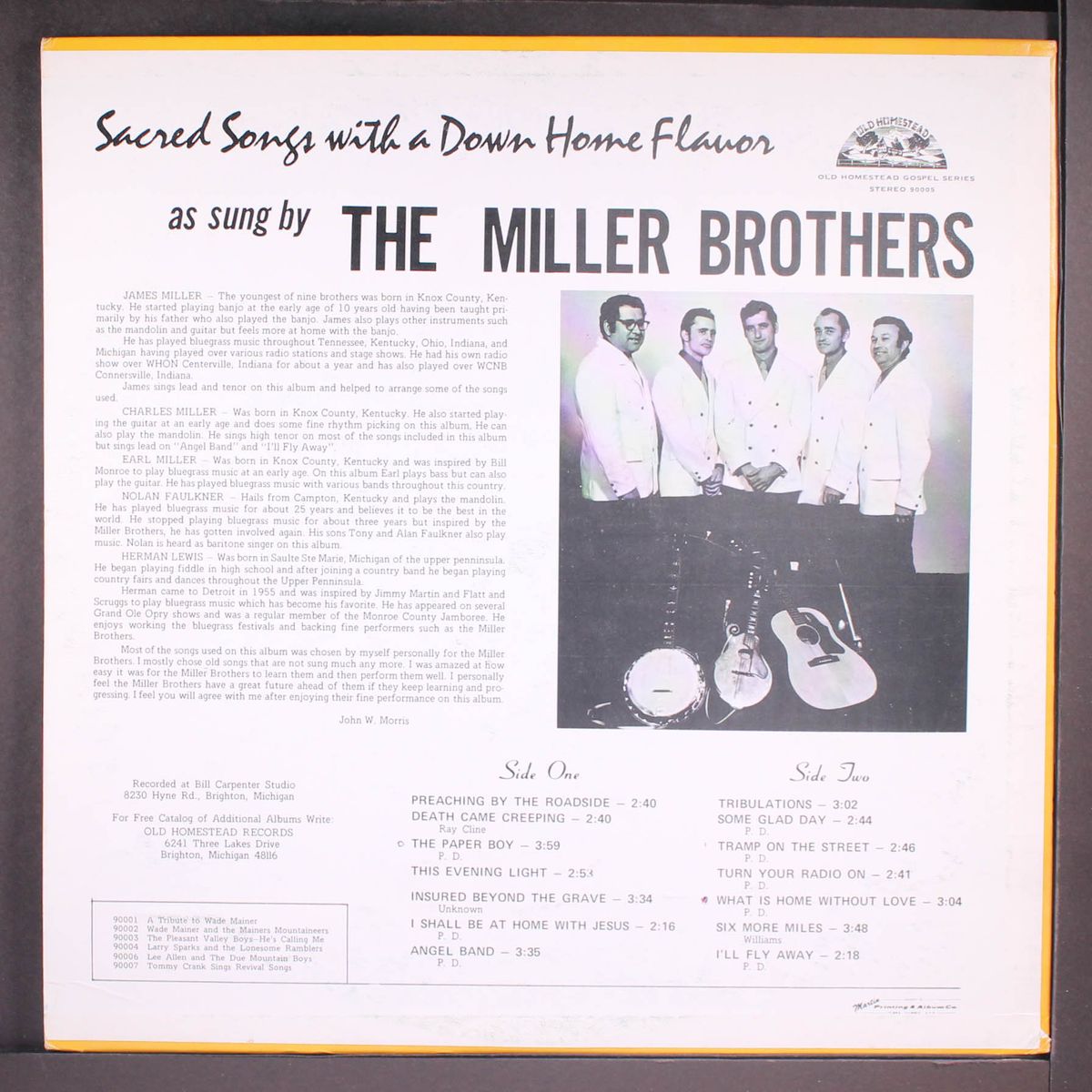 sacred songs with a down home flavor by MILLER BROTHERS
