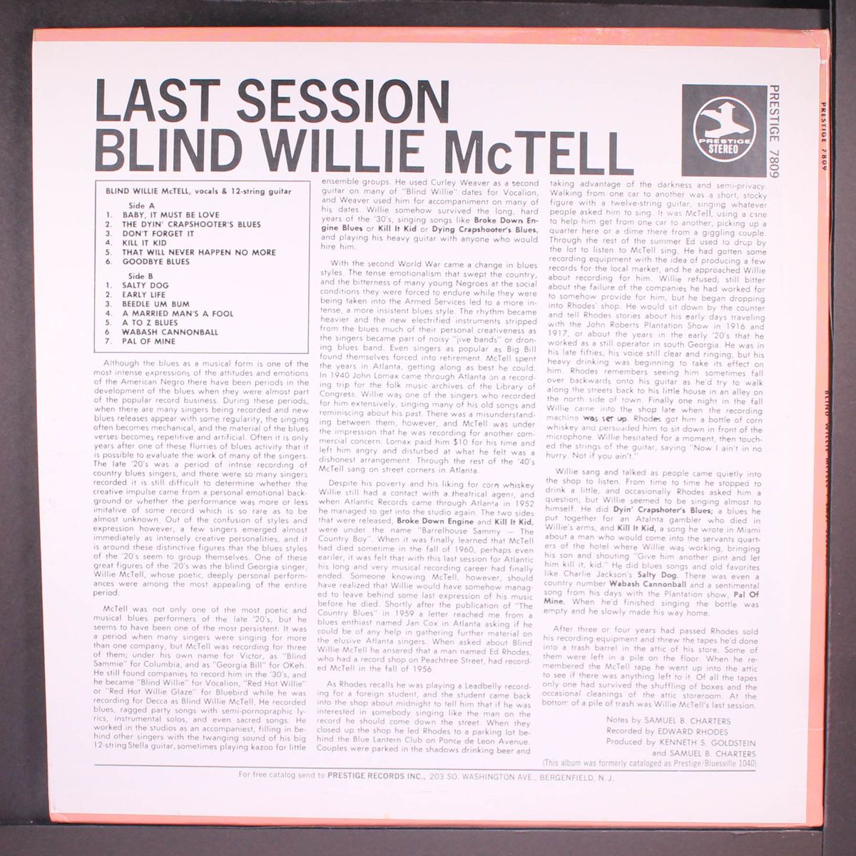 last session by BLIND WILLIE MCTELL