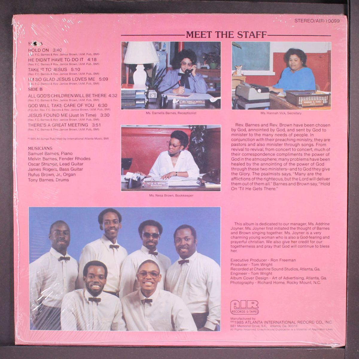 hold on by REV. F.C. BARNES & REV. JANICE BROWN