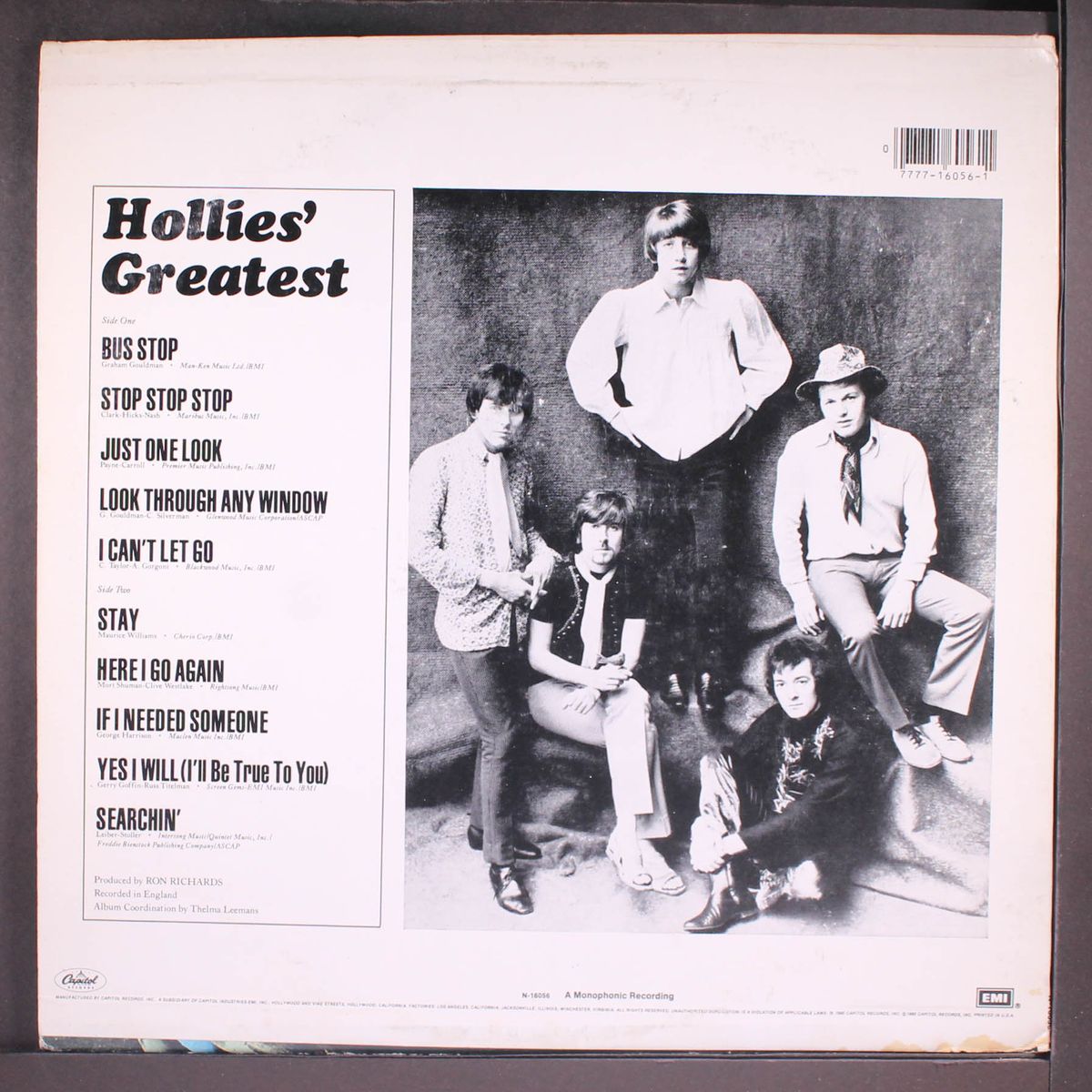 hollies' greatest by HOLLIES
