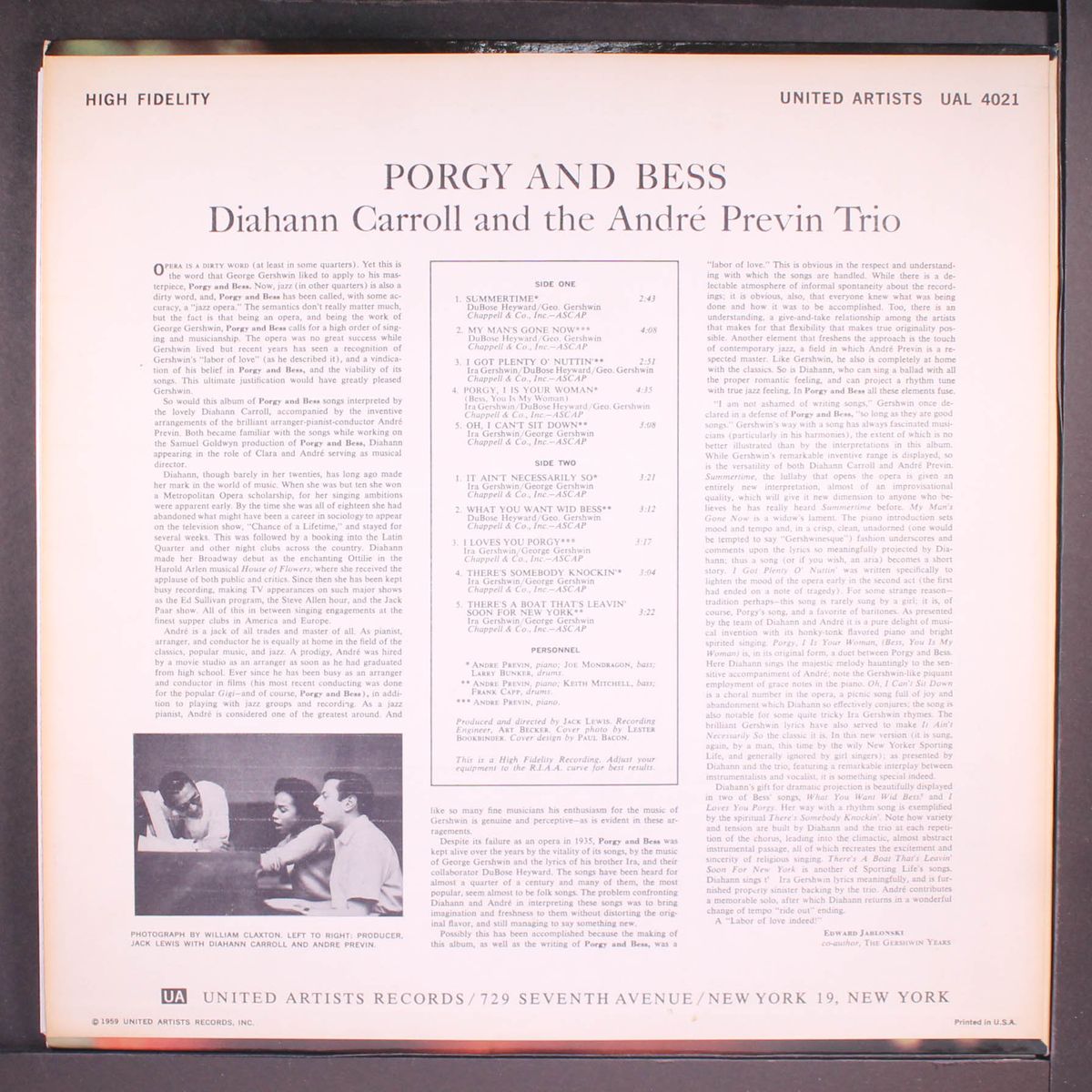 porgy and bess by DIAHANN CARROLL