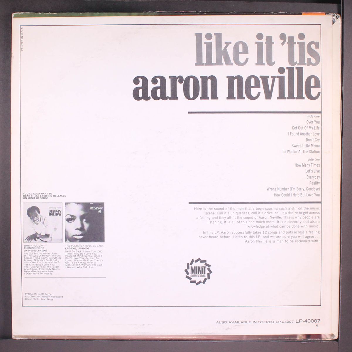 like it 'tis by AARON NEVILLE