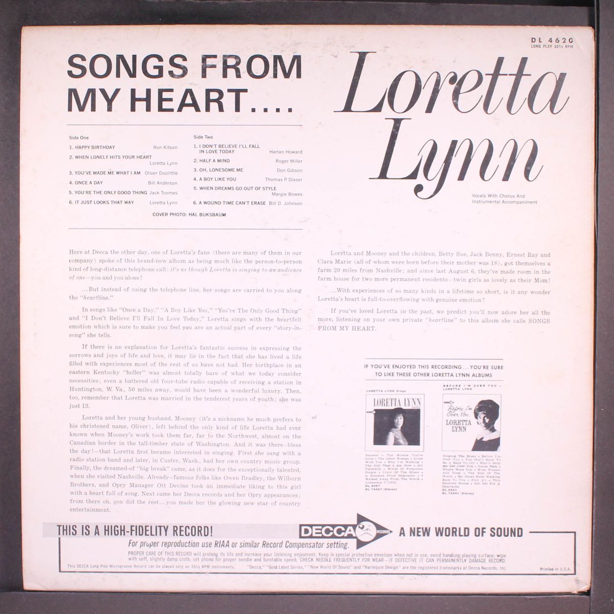 songs from my heart by LORETTA LYNN