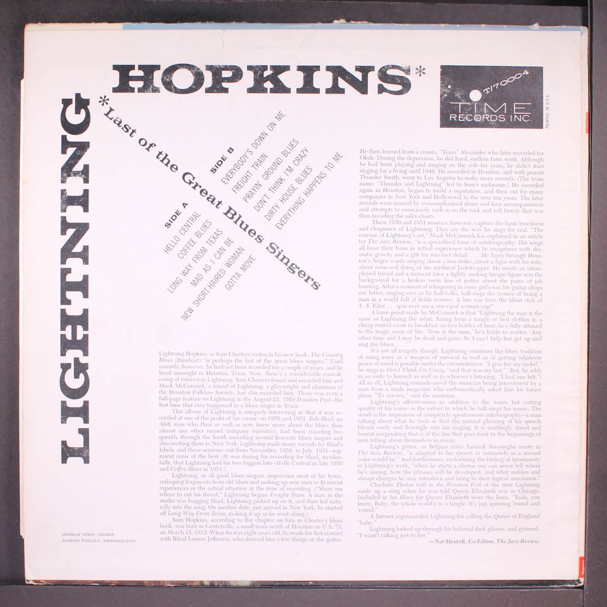 last of the great blues singers by LIGHTNIN' HOPKINS