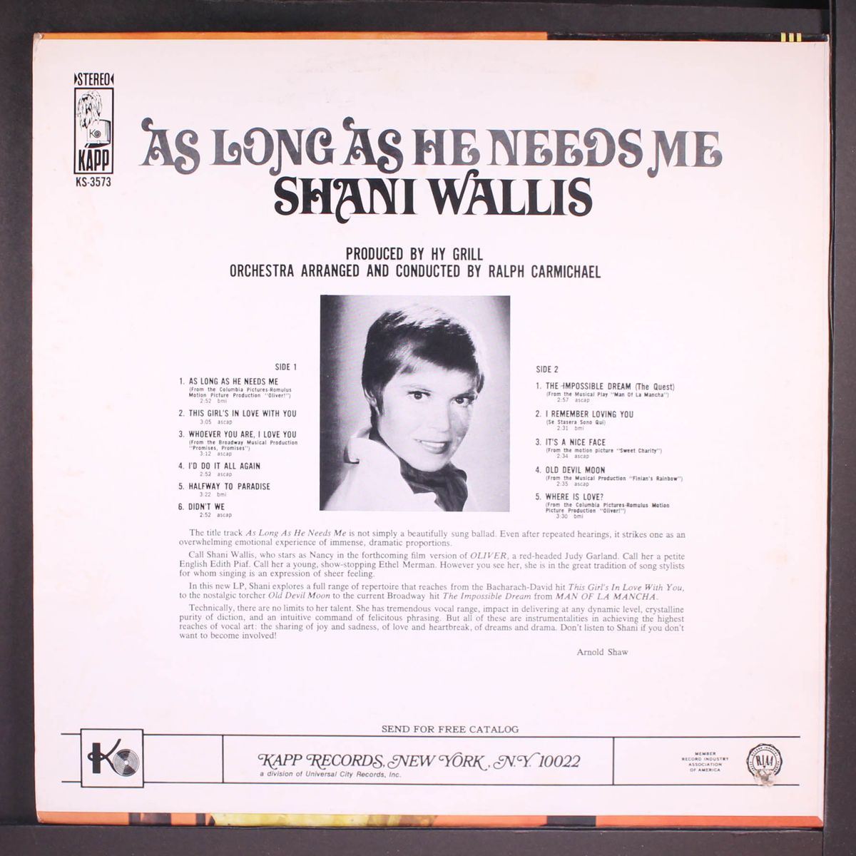 as long as he needs me by SHANI WALLIS
