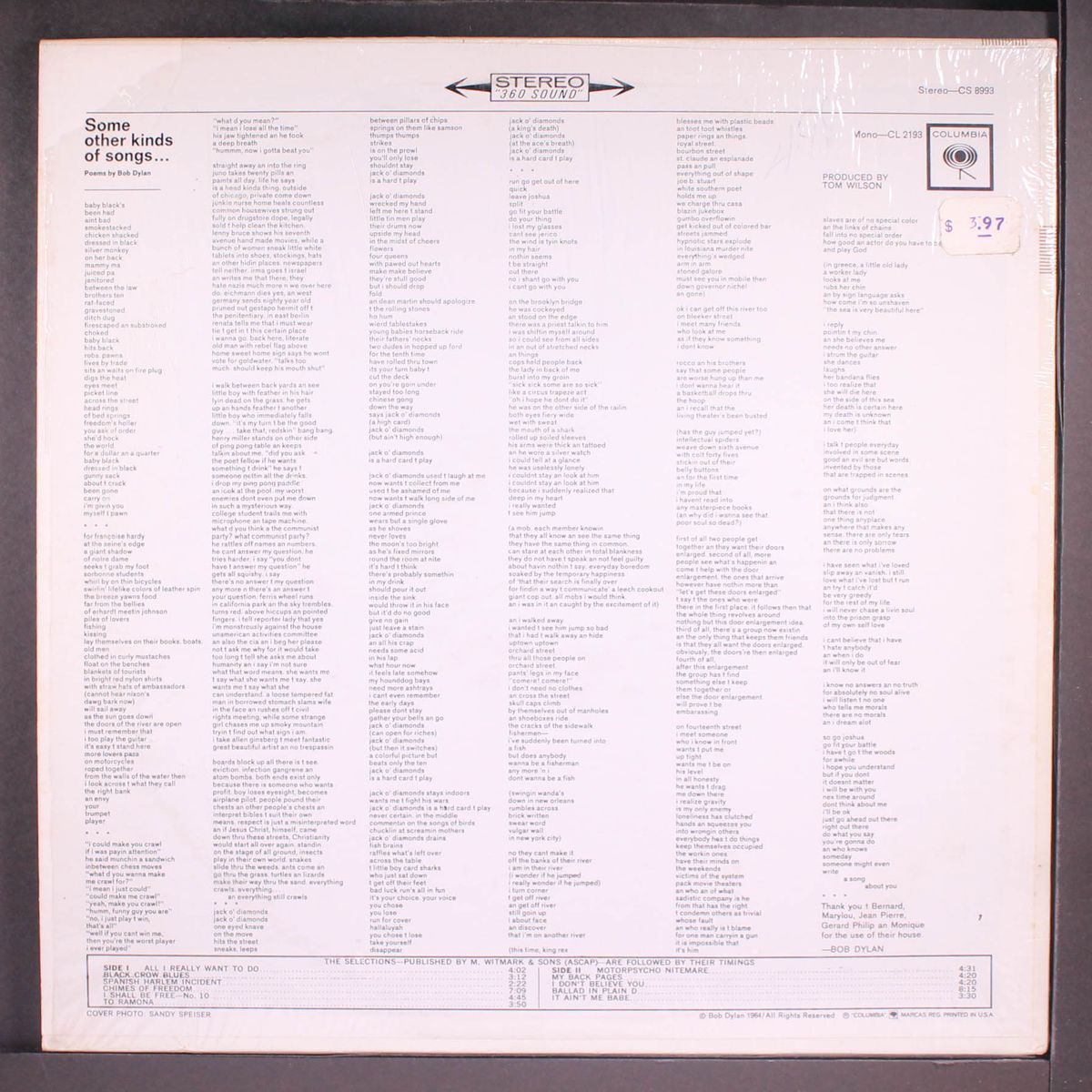 another side of bob dylan by BOB DYLAN