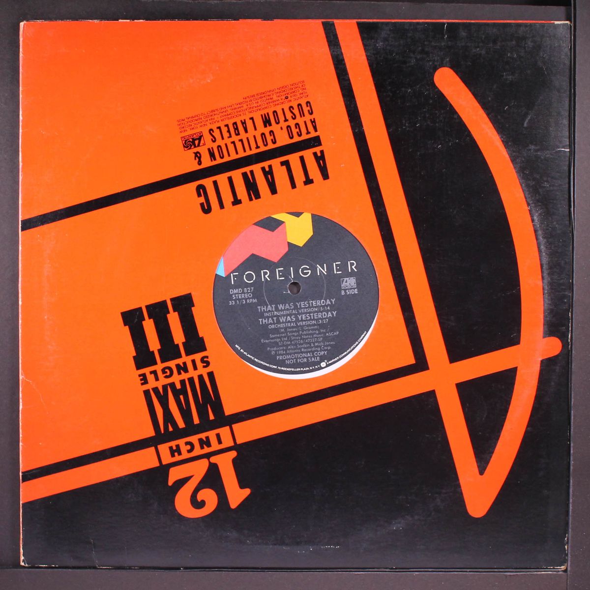 that was yesterday by FOREIGNER