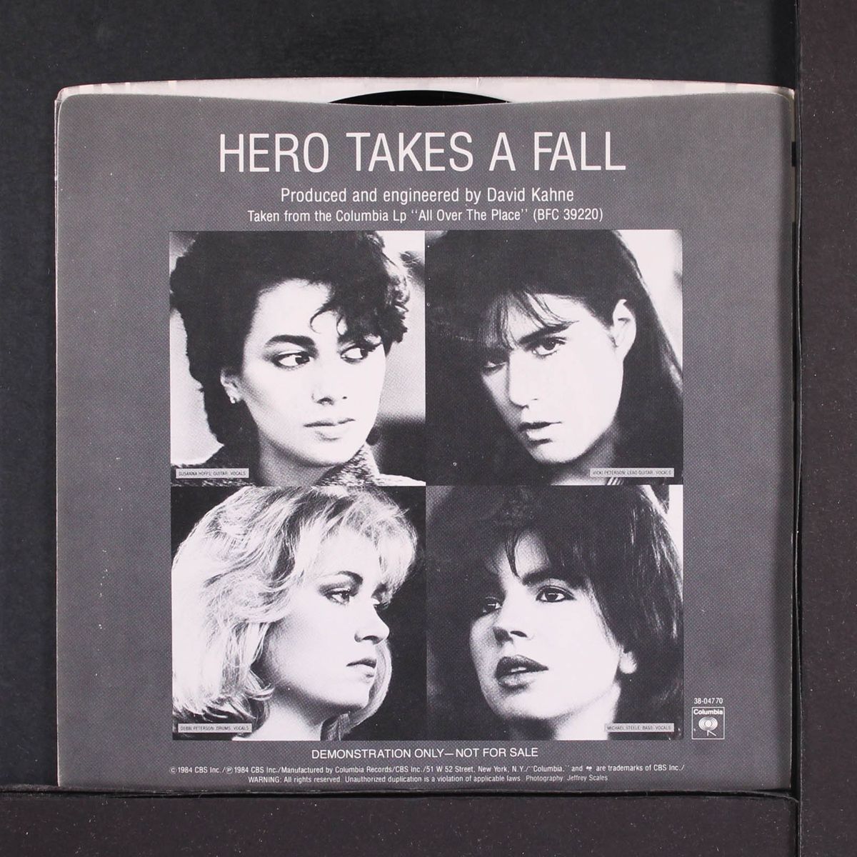 hero takes a fall / same by BANGLES