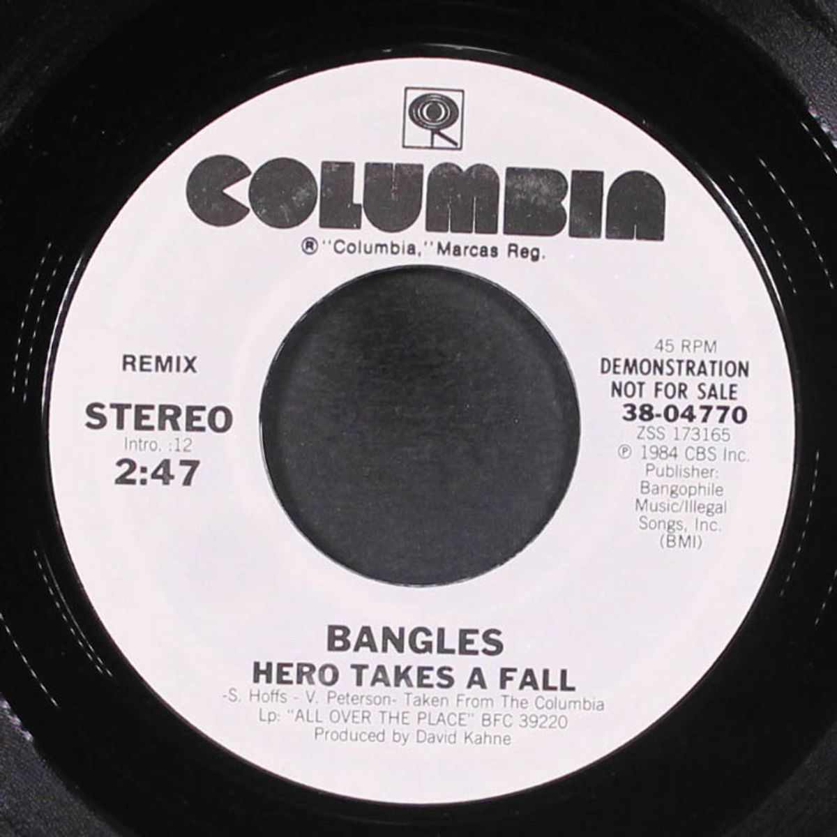 hero takes a fall / same by BANGLES