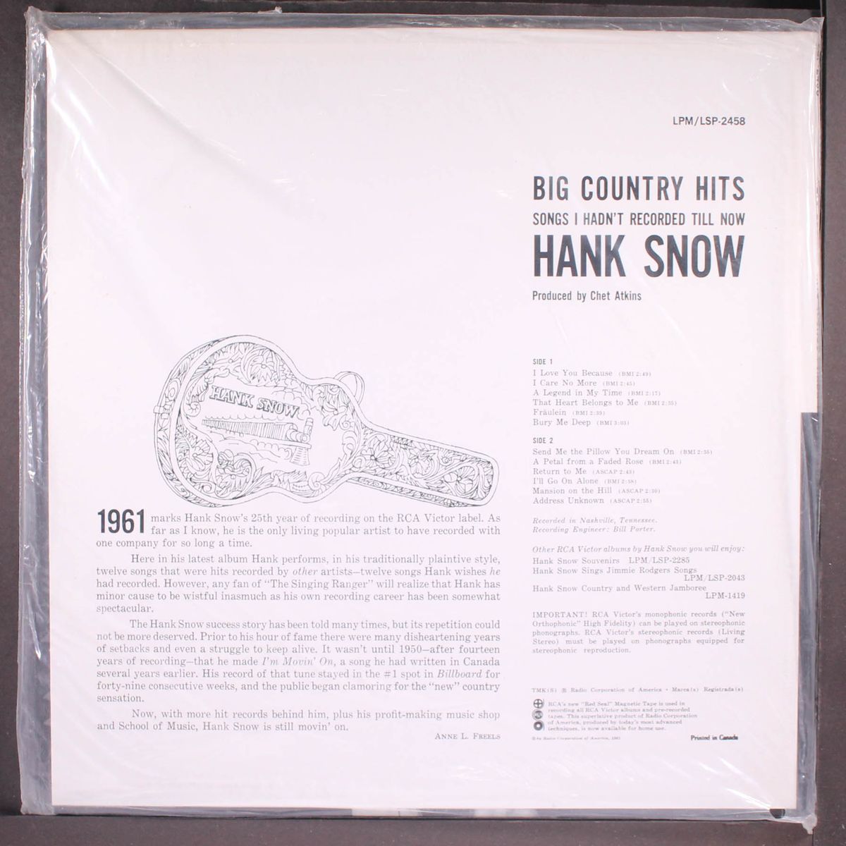 big country hits by HANK SNOW