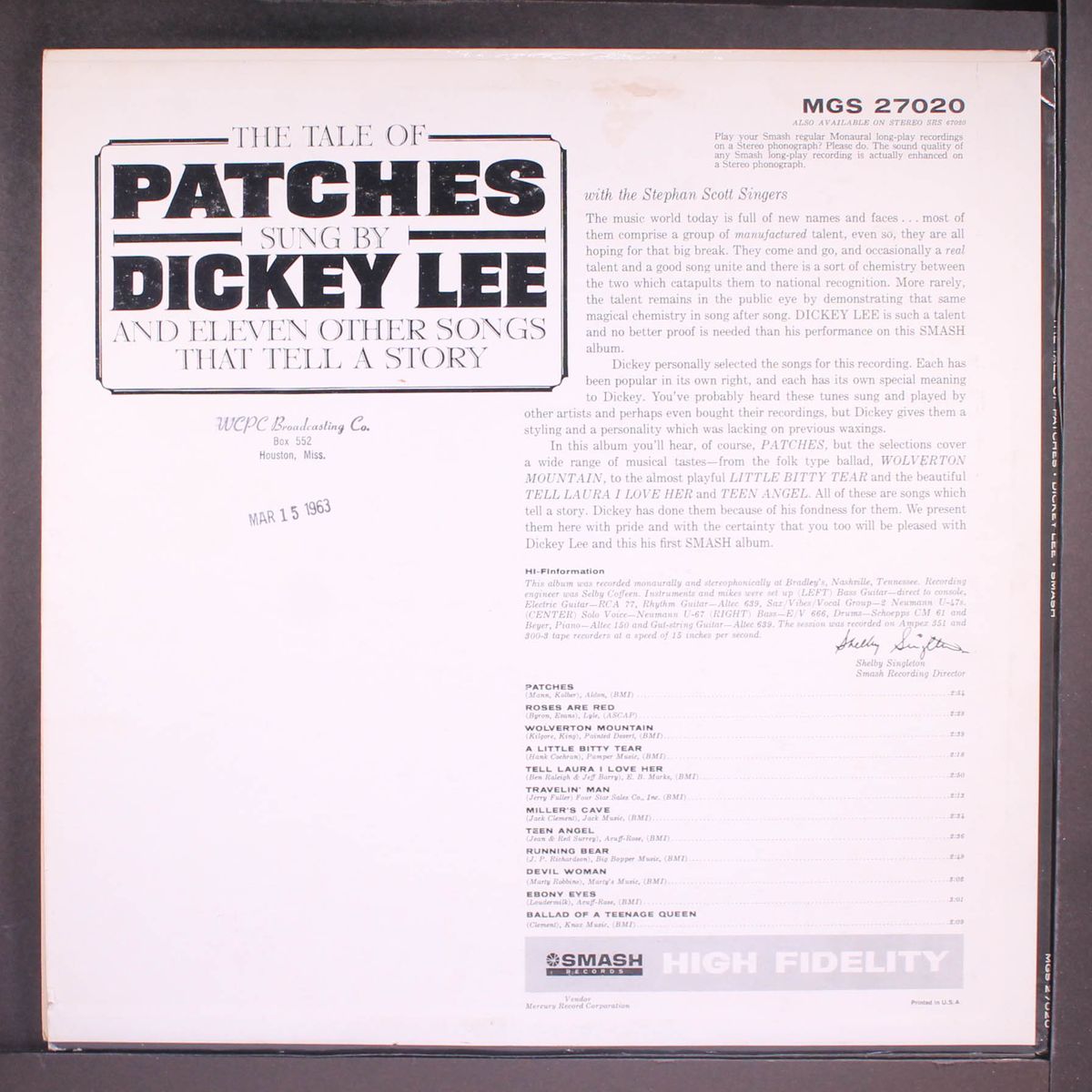 the tale of patches by DICKEY LEE