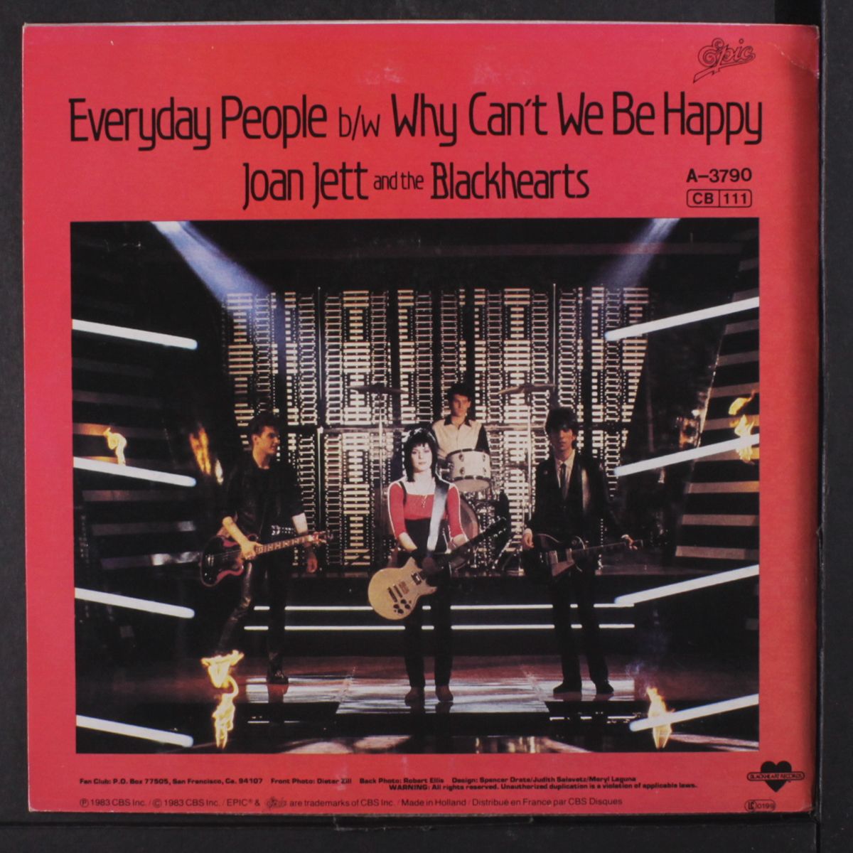 everyday people / why can't we be happy by JOAN JETT & BLACKHEARTS