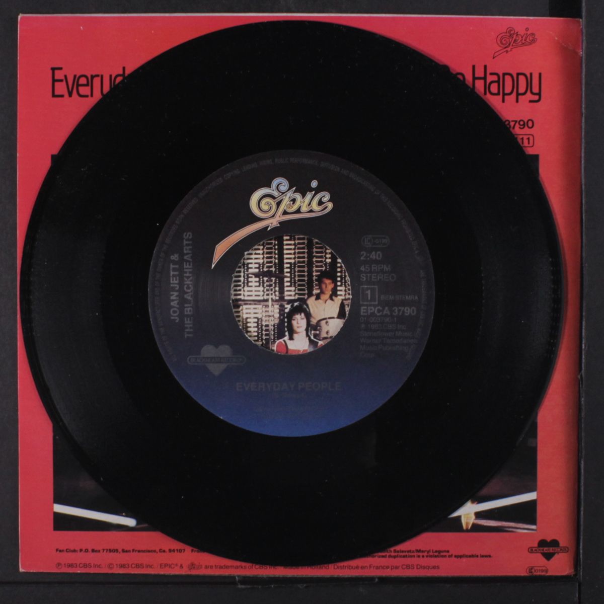 everyday people / why can't we be happy by JOAN JETT & BLACKHEARTS