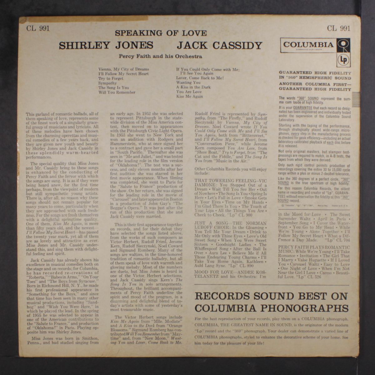 speaking of love by SHIRLEY JONES & JACK CASSIDY
