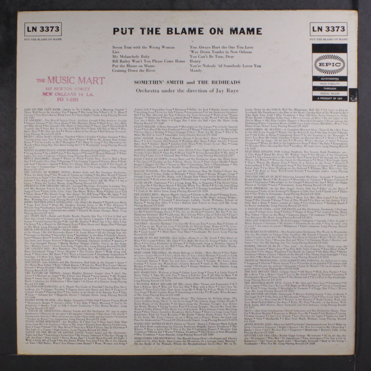 put the blame on mame by SOMETHIN' SMITH & REDHEADS