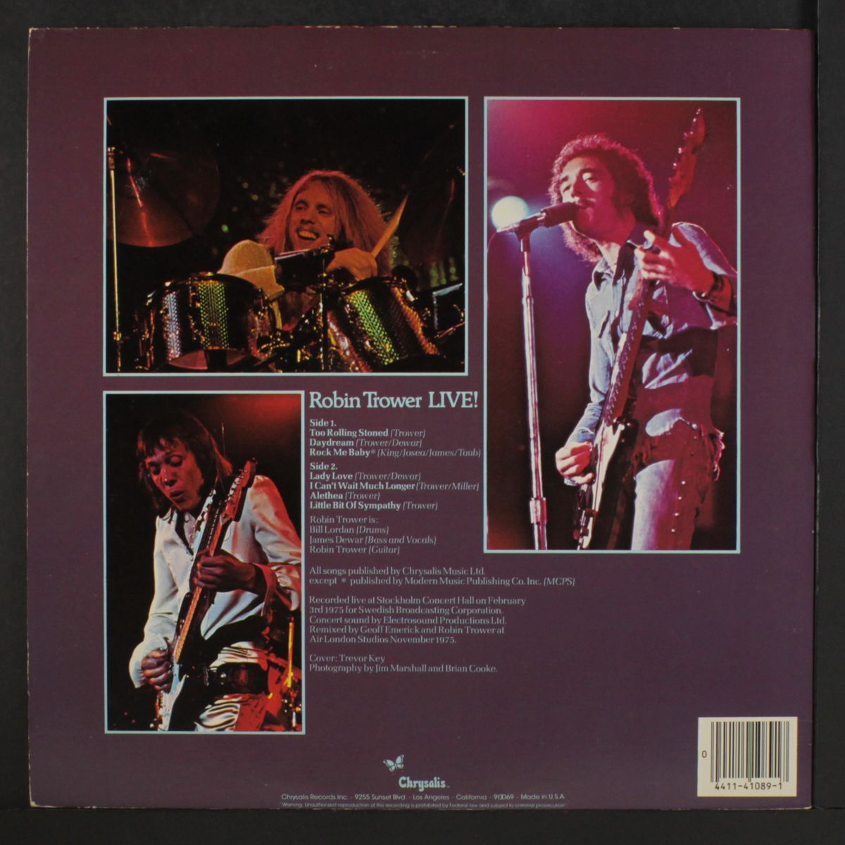 live! by ROBIN TROWER