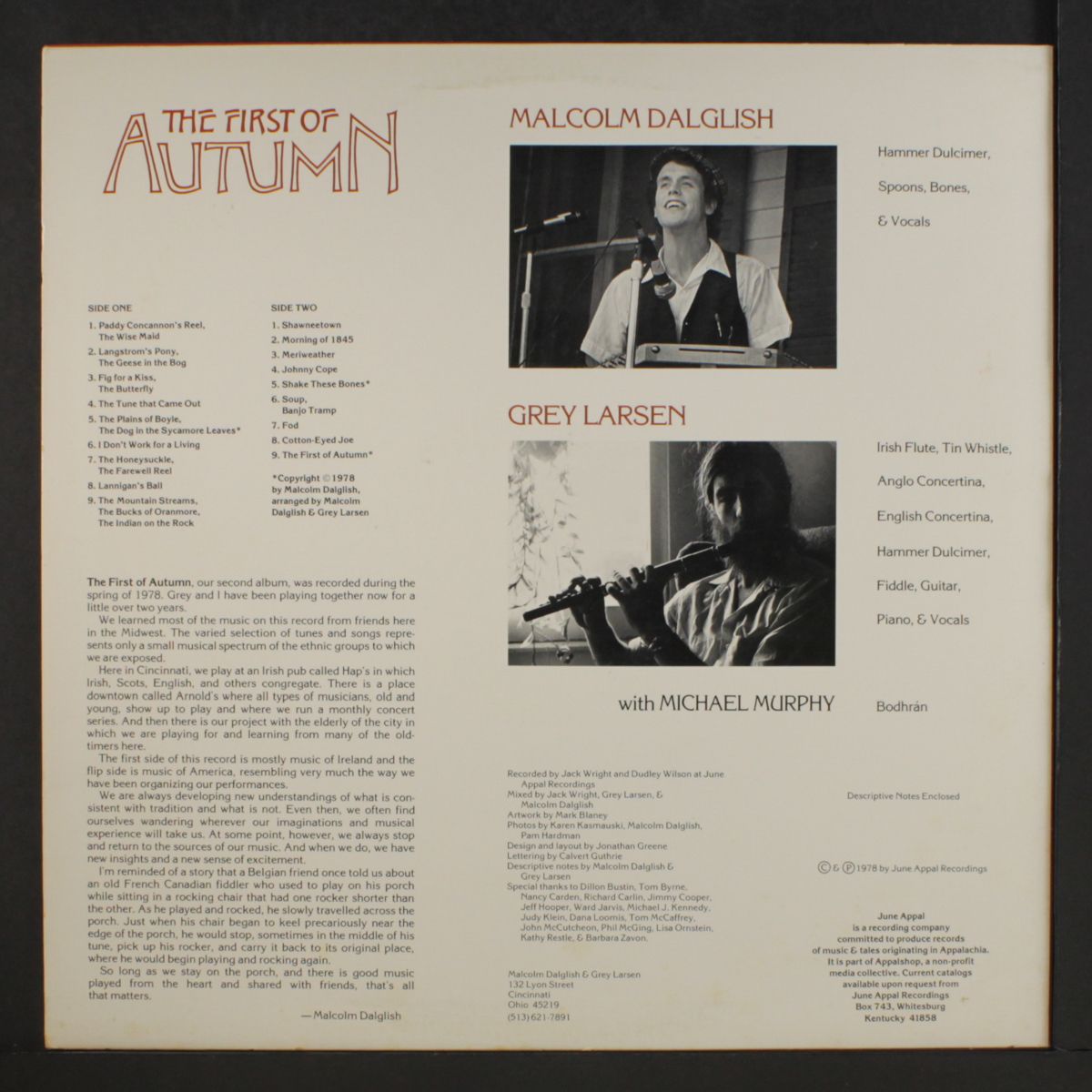 the first of autumn by MALCOLM DALGLISH & GREY LARSEN