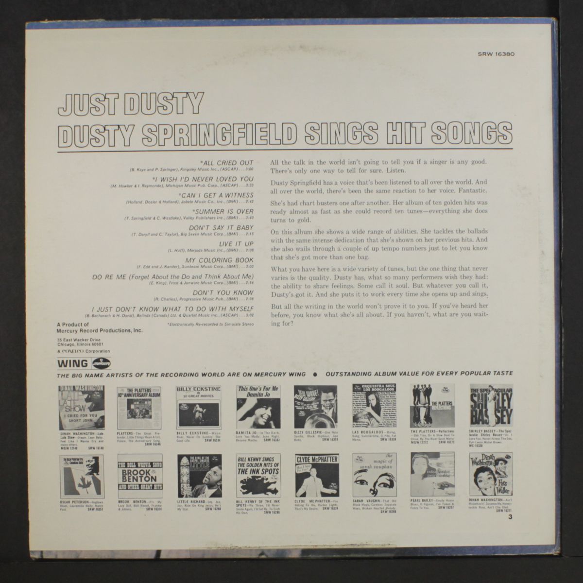 just dusty by DUSTY SPRINGFIELD